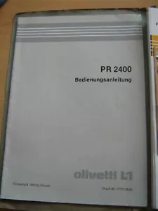 OLIVETTI PR2400 Printer Manual 1982 German - Picture 1 of 6
