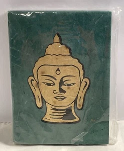 Handmade Small Journal Made In India With buddha On The Front - Picture 1 of 2
