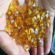 Suncatcher Chandelier Feng Shui 100PC Yellow Octagon Glass Bead Crystal Decor