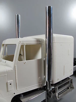 Aluminum Pair Exhaust Pipe Stack Adapter Tamiya 1/14 King Hauler Truck - Image 1 of 3