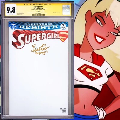 CGC SS 9.8 Supergirl #1 Blank Variant signed by Nicholle Tom DC Animated 2016 - Image 1 of 2