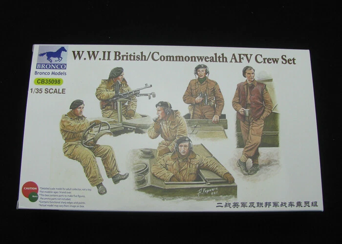Bronco CB35098 WWII British Commonwealth AFV Crew Set 1/35 Kit