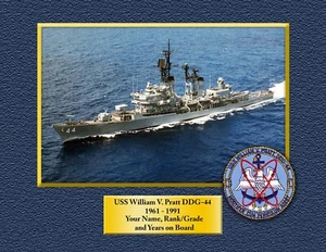 USS William V. Pratt DDG-44 individueller personalisierter Druck der US Navy Schiffe Geschenk  - Bild 1 von 12