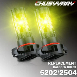 5202 H16 LED Fog Light Bulb For Chevy Silverado 1500 2007-2015 Yellow 3000K 80W - Picture 1 of 10