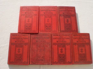 7 x alt Bücher Bibliothek der Unterhaltung und des Wissens 1909 / 10 - Bild 1 von 2