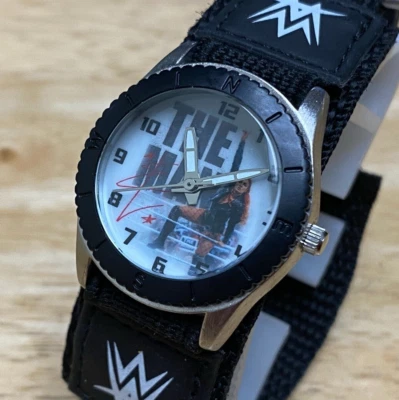 Reloj de Cuarzo Analógico Game Time Lady Plateado Negro Bisel Fijo Nylon ~ Batería Nueva Foto 1 de 4