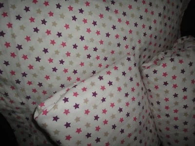 JUEGO DE SÁBANAS DOBLES VENUS ROSA PÚRPURA ORO ESTRELLAS (3 PIEZAS) MEZCLA ALGODÓN Foto 1 de 4