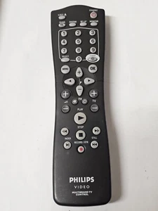 GENUINE ORIGINAL PHILIPS RT 25193/101 TV VCR MULTIBRAND VIDEO REMOTE CONTROL - Picture 1 of 4