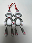 Sock Monkey Family Of 2 Personalized Christmas Ornament,Sock Monkey Couples Orn