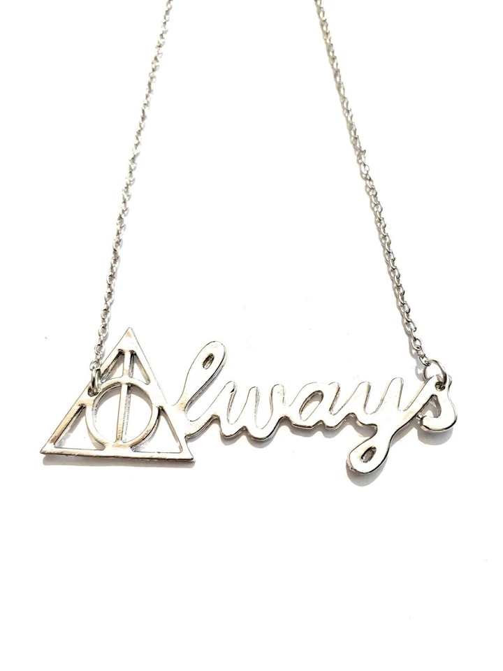 Harry Potter Collana Always Doni Della Morte Piton Hogwarts Metallo Nichel Free - Immagine 1 di 1