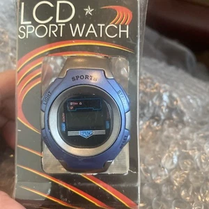Vintage LCD Sportuhr in ungeöffneter Originalverpackung - Bild 1 von 3