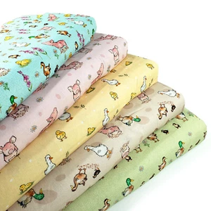Ducks, pigs, ducklings, farm animals 100% cotton fabric down on the farm - Picture 1 of 24