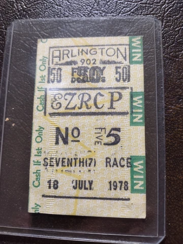 1978 ARLINGTON PARK RACETRACK $50 WIN TICKET Cover