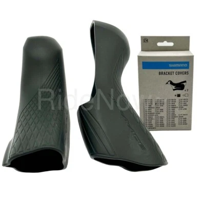 New Shimano ST-R9100 Dura Ace Bracket Cover Set / STI Lever Hoods Set, Black - Image 1 of 4