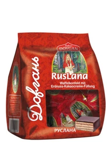 DOVGAN "Ruslana" Waffelkonfekt mit Erdnuss-Kakaocreme-Füllung 200 g - Bild 1 von 1