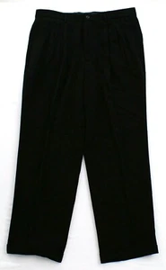 Claiborne Black Pleated Front Cuffed Dress Pants Trousers Men's NWT - Picture 1 of 2