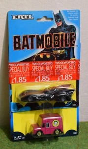 ERTL DIE CAST METAL BATMAN 1064 BATMOBILE & JOKER VAN 1532 - Imagen 1 de 1