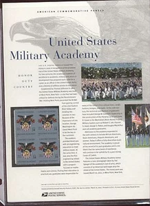#3560 34c Military Academy USPS #650 USPS Commemorative Stamp Panel - Picture 1 of 1