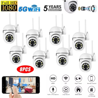 8x Wireless 5G WiFi Security Camera System Smart Outdoor Night Vision Cam 1080P - Image 1 of 4