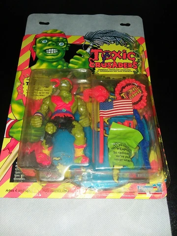 Complete Toxic Crusaders Toxie Action Figure (1991) Playmates Bubble Separated S Cover