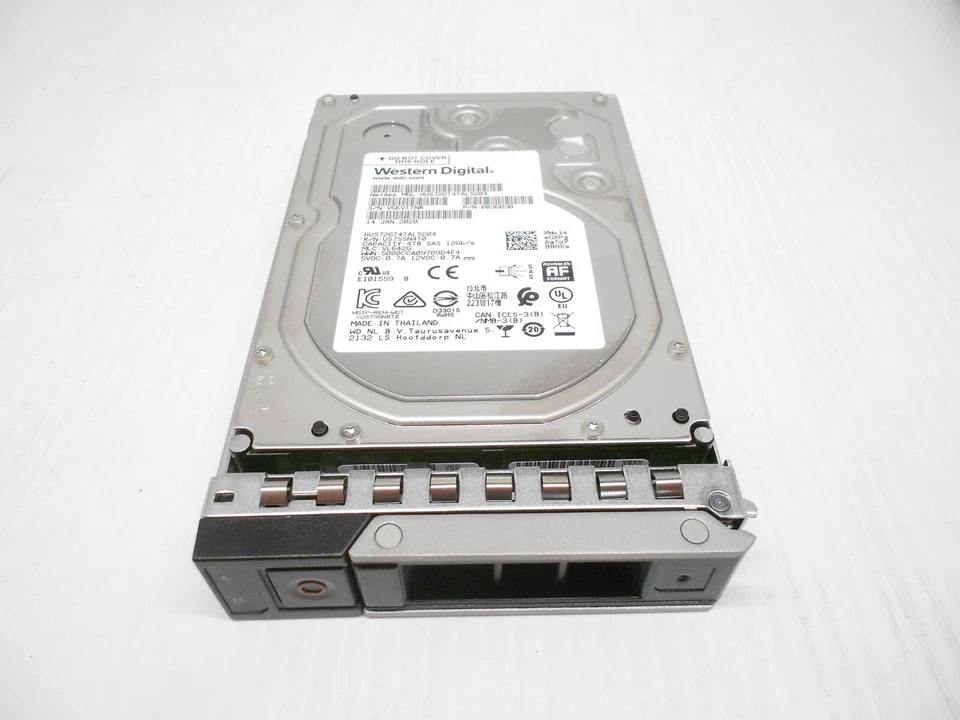 4TB 7.2K SAS 3.5" Hard Drive Fits Dell Server R340 R440 R540 R740 12gbps 12G - Image 1 of 1