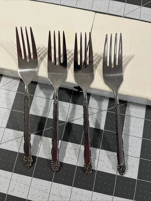 Ecko Eterna Mary Ellen (4) Salad Forks Stainless Flatware Replacements - Image 1 of 4