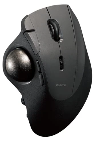 ELECOM IST PRO 10-Button Trackball Mouse, Black, M-IPT10MRSBK NEW - Image 1 of 1