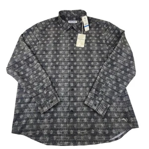 Tommy Bahama Hemd Herren XL Grau Bahama Coast Shiborifrond IslandZone Langarm - Bild 1 von 14