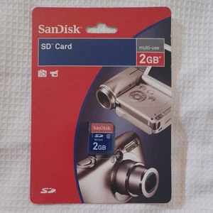 SanDisk 2GB SD Secure Digital Flash Speicherkarte (SDSD-2048-E11) NEU - Bild 1 von 2
