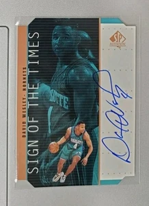 1998-99 Upper Deck SP Authentic Sign Of The Times On Card Auto David Wesley - Bild 1 von 2