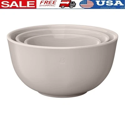 3 Piece Nesting Mixing Bowl Set Durable Kitchenware Dishwasher Microwave Safe US - Image 1 of 4
