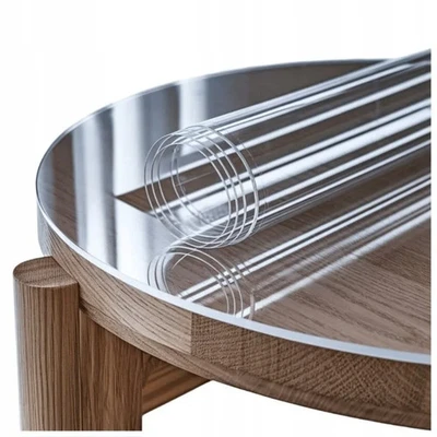 Tischmatte Tischschutz Folie Tansparent 2mm RUND Schutz Tischfolie Eckige Kante - Bild 1 von 4