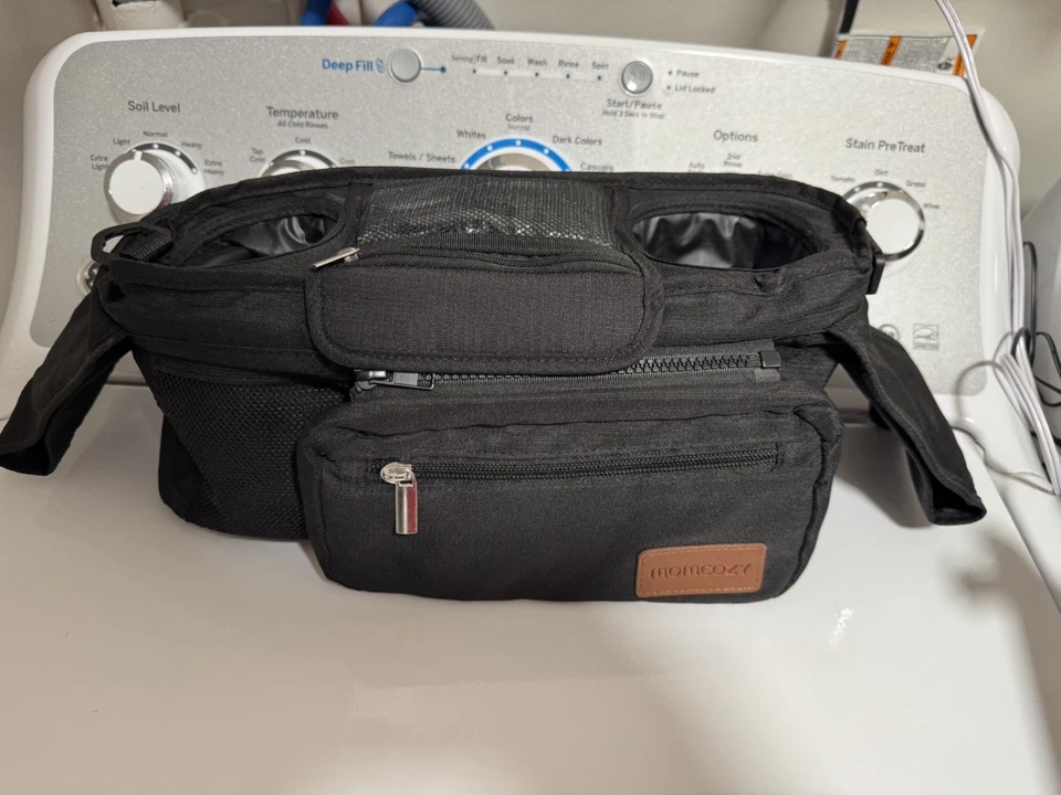 Универсальный органайзер для коляски Momcozy с держателем для телефона и изолированными подстаканниками - Изображение 1 из 1