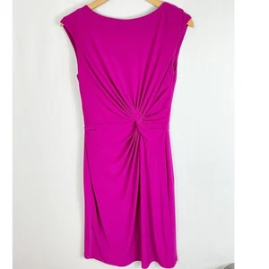 Lauren Ralph Lauren Damen Twist Front Kleid Rosa Magenta Größe 10 - Bild 1 von 6