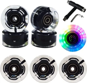 Ruote per Pattini a Rullo 58mm Ruote e Cuscinetti per Skateboard Interno Esterno Lumino... - Foto 1 di 7