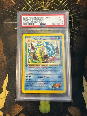 Pokemon Misty's Gyarados 13/132 Gym Challenge 1st Edition Holo Vintage PSA 5 - Image 1 of 2