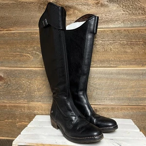 Stivali alti in pelle nera vintage Neosens taglia 36 al ginocchio con zip - Foto 1 di 14