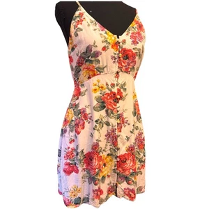 Abercrombie And Fitch Kleid Small Mini Träger Blumen Cottagecore Hochzeitsgast - Bild 1 von 10