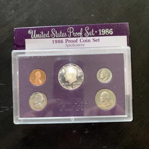 1986 Clad Proof Set U.S. Mint Original Government Packaging OGP - Picture 1 of 1