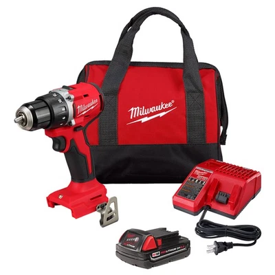 Milwaukee M18 Compact 1/2in. Drill/Driver Combo Kit, Model# 3601-21P - Image 1 of 4