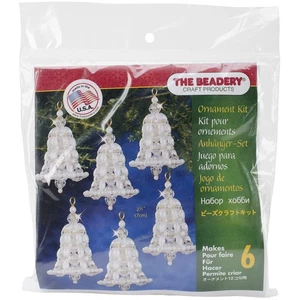 The Beadery Holiday Beaded Ornament Kit-Crystal & Pearl Bells 2.75" Makes 6 - BO - Bild 1 von 2