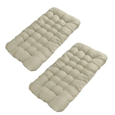 2Pack Foldable Desk Chair Cushions Thick Tufted Seat Pad with Elastic Back Strap - Image 1 of 4