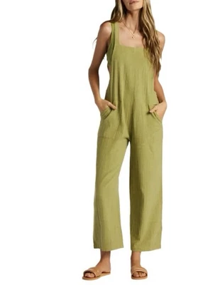 Mono Billabong Talla Pequeña Verde Hora del Pacífico Encubrimiento Mono Algodón Playa Foto 1 de 4