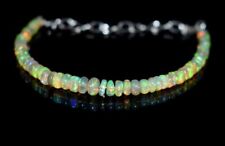 7" Natural Ethiopian Opal Beads Bracelet Welo Fire Opal Gemstone Bracelets