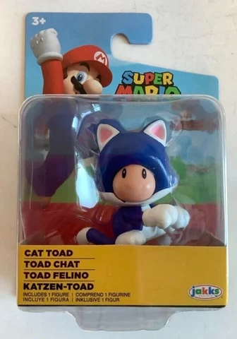 NEW Jakks 91428 World of Nintendo Super Mario 2.5-Inch CAT TOAD Mini-Figure Cover