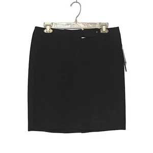 Rafaella Black Short Skirt Zipper Buckle Closure Stretchy Woman’s Size 10P NWT - Picture 1 of 9