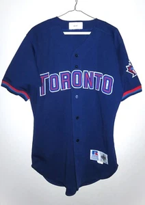 Authentic 1990s Russell Athletic Toronto Blue Jays Team Issued Alt Blue Jersey - Picture 1 of 4