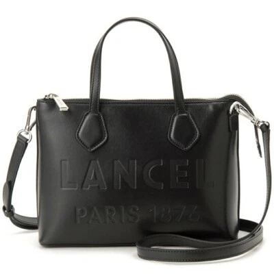 Lancel Essential Bolso de Hombro Bolso de Mano Cartera Cuero en Negro USADO Buen Estado Foto 1 de 4