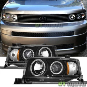 Black 2004 2005 2006 Scion Xb LED Halo Projector Headlights Headlamps Left+Right - Picture 1 of 9