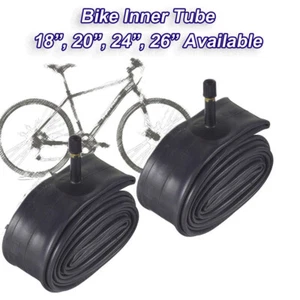 2X Inner Bike Tube Bicycle Rubber Tire BMX Schrader Valve 16" 18" 20" 24" 26" BN - Picture 1 of 1